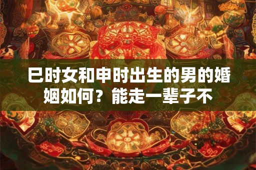 巳时女和申时出生的男的婚姻如何？能走一辈子不
