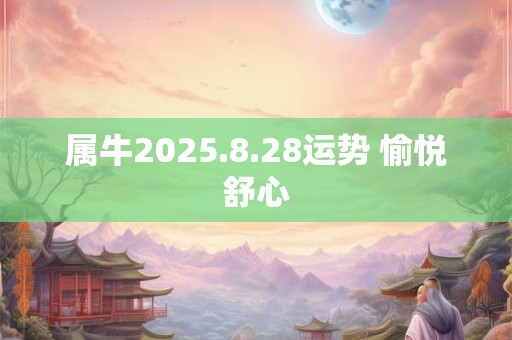 属牛2025.8.28运势 愉悦舒心