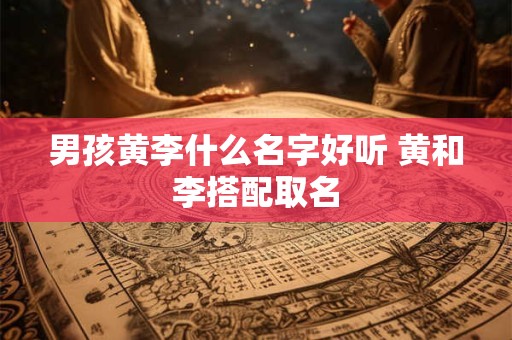 男孩黄李什么名字好听 黄和李搭配取名