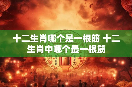 十二生肖哪个是一根筋 十二生肖中哪个最一根筋