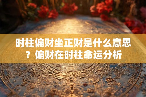 时柱偏财坐正财是什么意思？偏财在时柱命运分析
