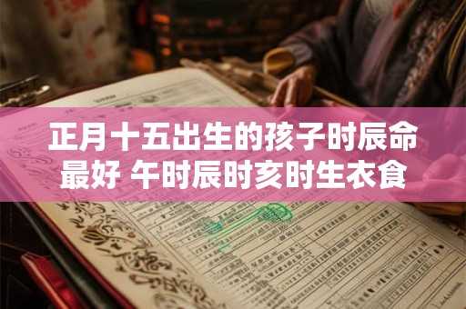 正月十五出生的孩子时辰命最好 午时辰时亥时生衣食无忧