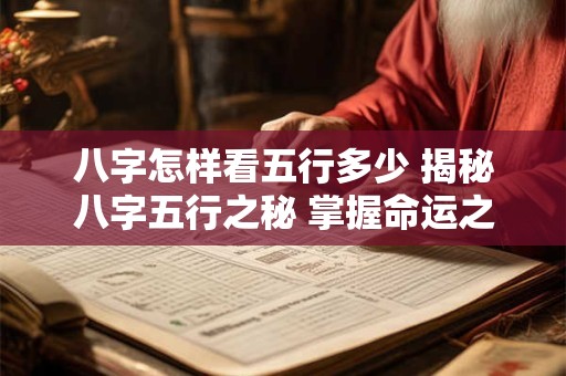 八字怎样看五行多少 揭秘八字五行之秘 掌握命运之钥！