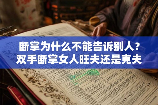 断掌为什么不能告诉别人？双手断掌女人旺夫还是克夫？