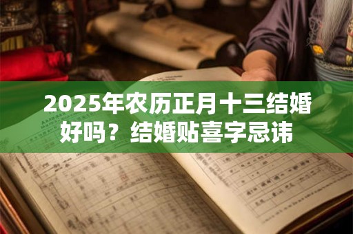 2025年农历正月十三结婚好吗？结婚贴喜字忌讳