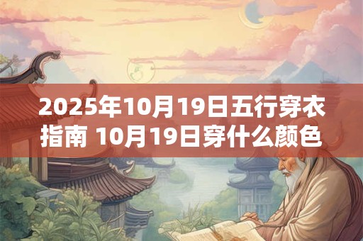 2025年10月19日五行穿衣指南 10月19日穿什么颜色衣服