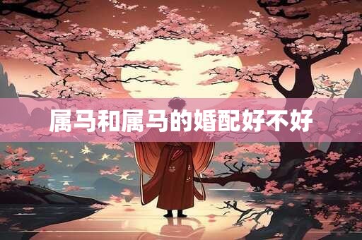 属马和属马的婚配好不好