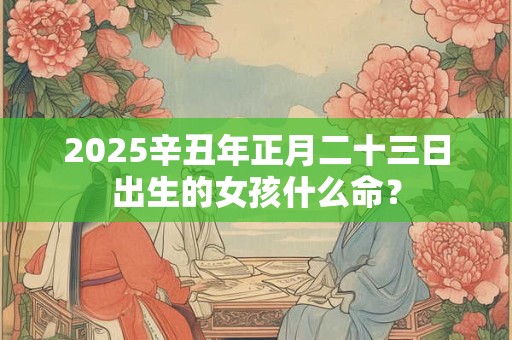 2025辛丑年正月二十三日出生的女孩什么命？
