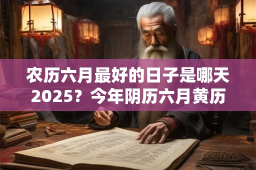 农历六月最好的日子是哪天2025？今年阴历六月黄历吉日一览表