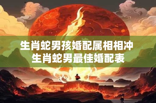 生肖蛇男孩婚配属相相冲 生肖蛇男最佳婚配表