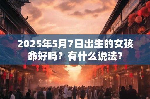 2026年5月7日出生的女孩命好吗？有什么说法？
