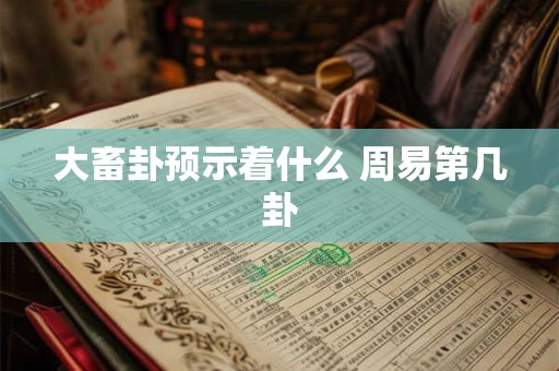 大畜卦预示着什么 周易第几卦