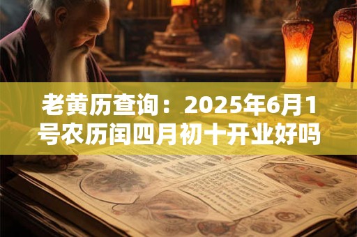 老黄历查询：2025年6月1号农历闰四月初十开业好吗