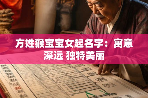 方姓猴宝宝女起名字：寓意深远 独特美丽