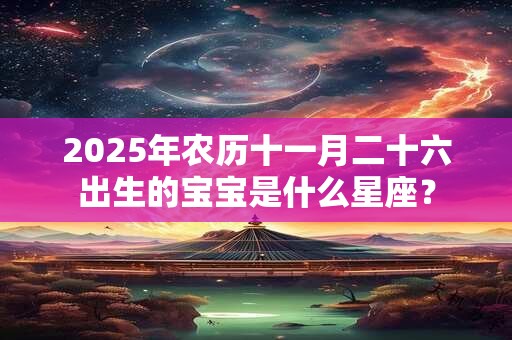 2025年农历十一月二十六出生的宝宝是什么星座？