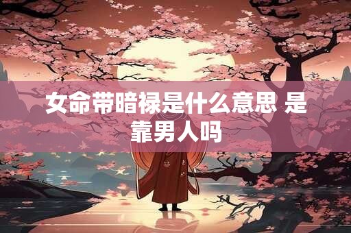 女命带暗禄是什么意思 是靠男人吗 女命带暗禄是什么意思 是靠男人吗