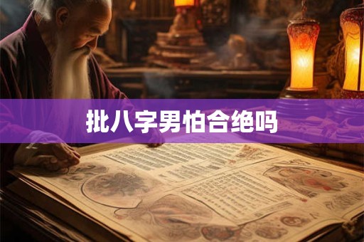 批八字男怕合绝吗