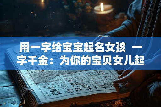 用一字给宝宝起名女孩  一字千金：为你的宝贝女儿起名