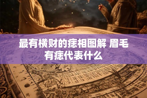 最有横财的痣相图解 眉毛有痣代表什么