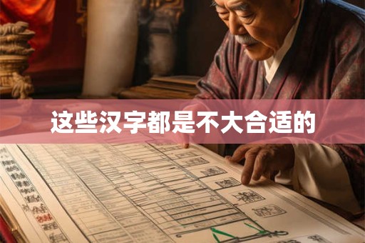 这些汉字都是不大合适的
