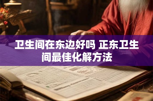 卫生间在东边好吗 正东卫生间最佳化解方法