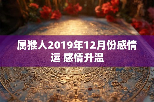 属猴人2019年12月份感情运 感情升温