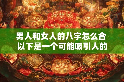 男人和女人的八字怎么合 以下是一个可能吸引人的