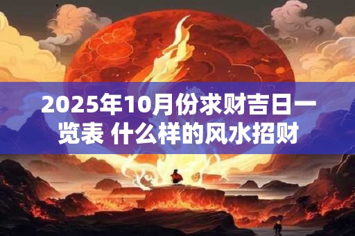 2026年10月份求财吉日一览表 什么样的风水招财 2026年10月份求财吉日一览表 什么样的风水招财