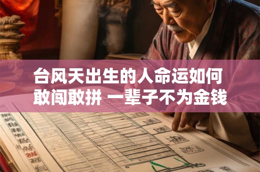 台风天出生的人命运如何 敢闯敢拼 一辈子不为金钱所困