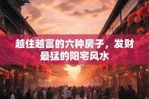 越住越富的六种房子，发财最猛的阳宅风水