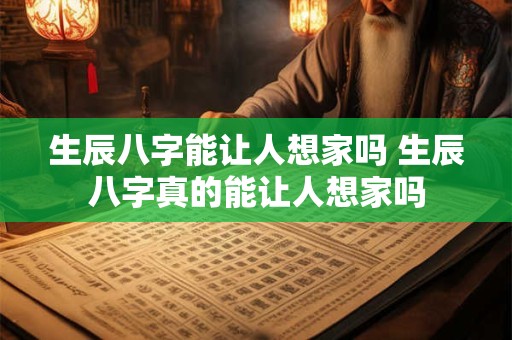 生辰八字能让人想家吗 生辰八字真的能让人想家吗