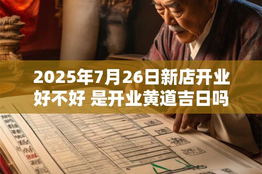 2025年7月26日新店开业好不好 是开业黄道吉日吗