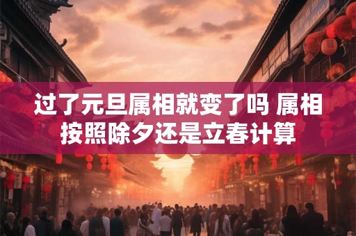 过了元旦属相就变了吗 属相按照除夕还是立春计算