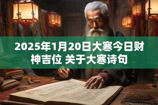 2025年1月20日大寒今日财神吉位 关于大寒诗句 2025年1月20日大寒今日财神吉位 关于大寒诗句
