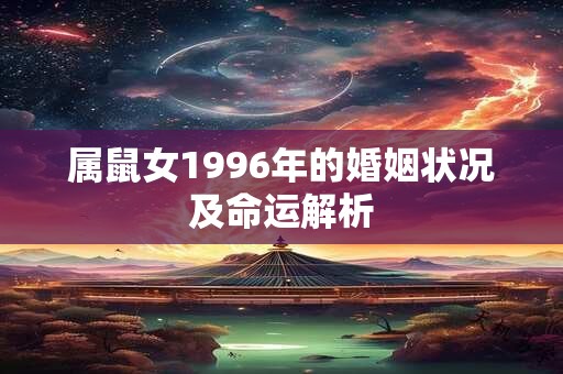 属鼠女1996年的婚姻状况及命运解析