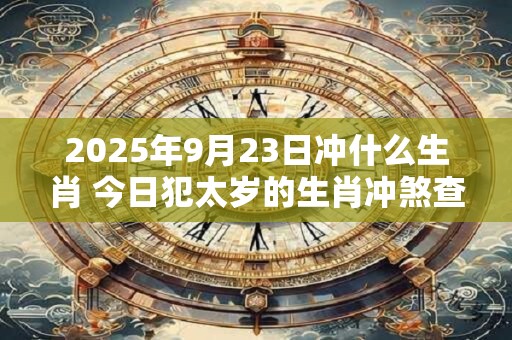 2025年9月23日冲什么生肖 今日犯太岁的生肖冲煞查询：
