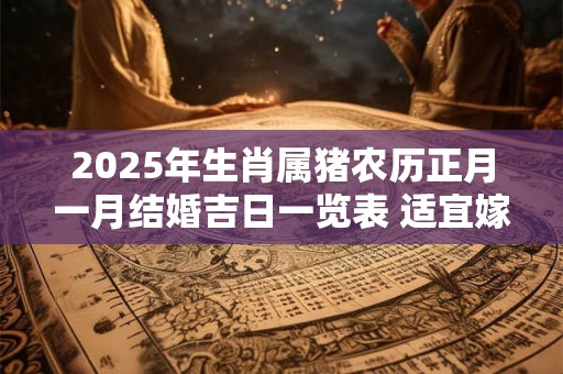 2025年生肖属猪农历正月一月结婚吉日一览表 适宜嫁娶的吉日