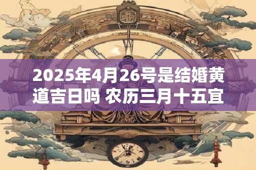2025年4月26号是结婚黄道吉日吗 农历三月十五宜嫁娶吗