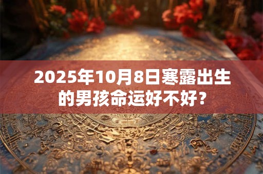 2025年10月8日寒露出生的男孩命运好不好？