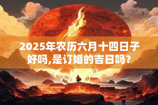 2025年农历六月十四日子好吗,是订婚的吉日吗？