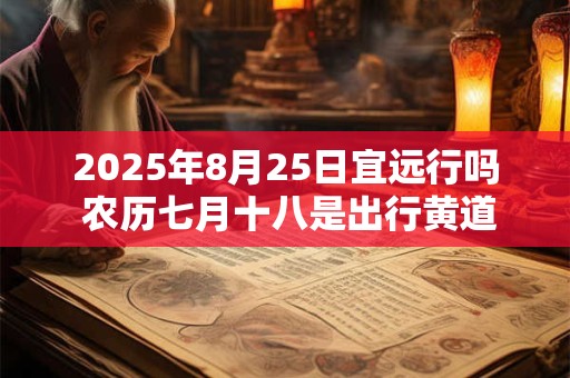 2025年8月25日宜远行吗 农历七月十八是出行黄道吉日吗