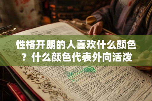 性格开朗的人喜欢什么颜色？什么颜色代表外向活泼