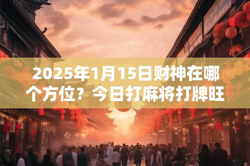 2025年1月15日财神在哪个方位？今日打麻将打牌旺运方位