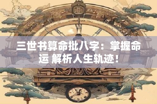 三世书算命批八字：掌握命运 解析人生轨迹！