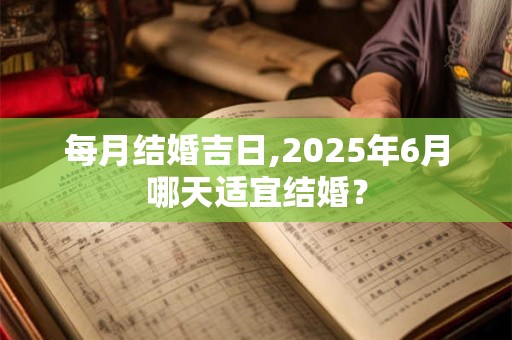 每月结婚吉日,2025年6月哪天适宜结婚？