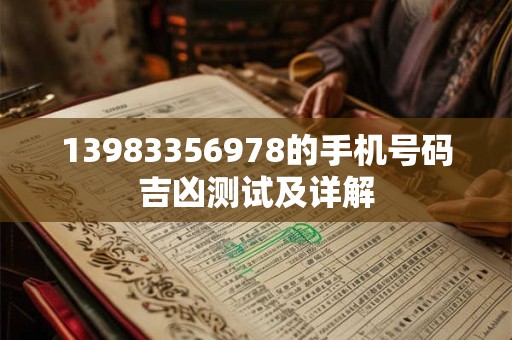 13983356978的手机号码吉凶测试及详解