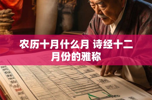 农历十月什么月 诗经十二月份的雅称
