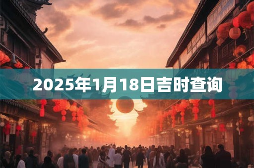 2025年1月18日吉时查询 2025年1月18日吉时查询