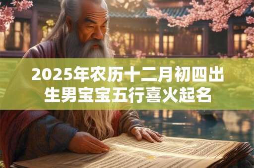 2025年农历十二月初四出生男宝宝五行喜火起名