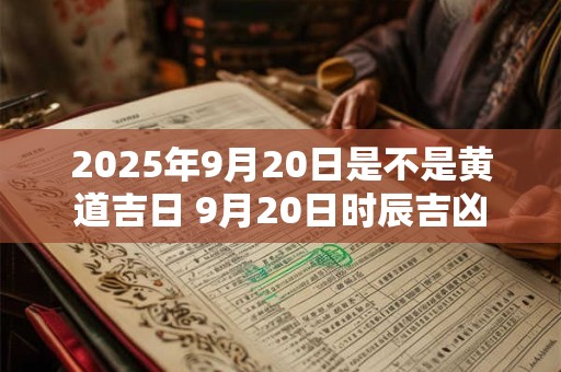 2025年9月20日是不是黄道吉日 9月20日时辰吉凶 2025年9月20日是不是黄道吉日 9月20日时辰吉凶
